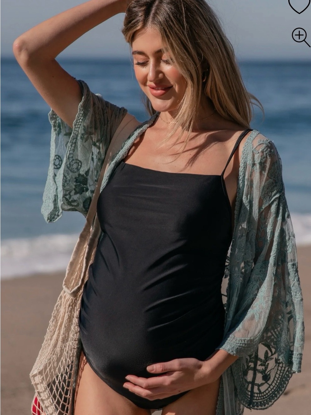 Pinkblush Maternity Black One-Piece Swimsuit